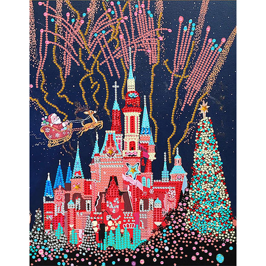 Fireworks Castle - Special Shaped Drill Diamond Painting 30*40CM