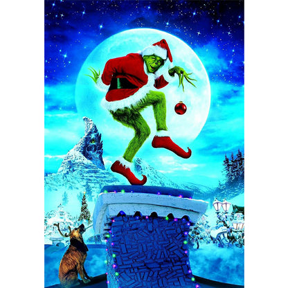 Green Hairy Monster - Full Round Drill Diamond Painting 40*50CM
