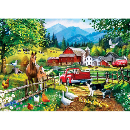 Farm Animals - Full Round Drill Diamond Painting 50*40CM