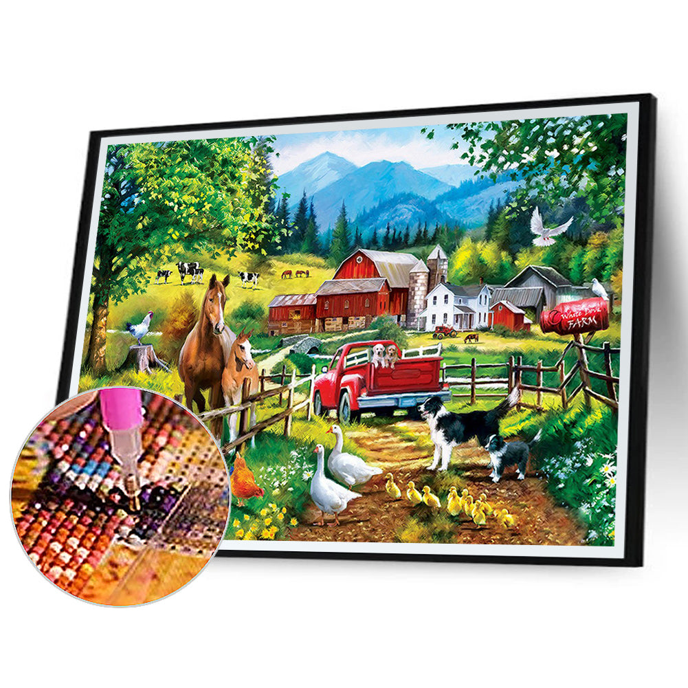 Farm Animals - Full Round Drill Diamond Painting 50*40CM