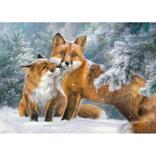 Fox 50*40CM(Canvas) Full Round Drill Diamond Painting