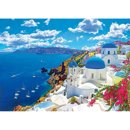 St. Fort-By-The-Sea 50*40CM(Canvas) Full Round Drill Diamond Painting