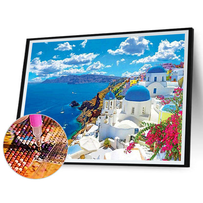 St. Fort-By-The-Sea 50*40CM(Canvas) Full Round Drill Diamond Painting