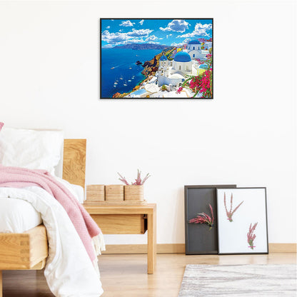 St. Fort-By-The-Sea 50*40CM(Canvas) Full Round Drill Diamond Painting
