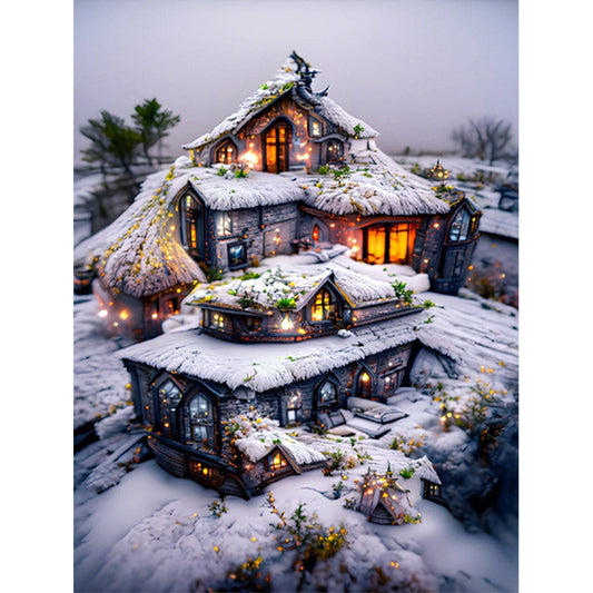 Snow Hut - Full Round Drill Diamond Painting 40*60CM