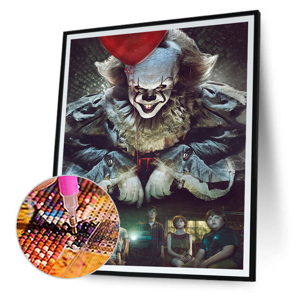 Clown Back 40*50CM(Canvas) Full Round Drill Diamond Painting