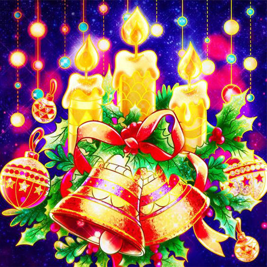 Christmas Bell Candle - Full Round Drill Diamond Painting 40*40CM