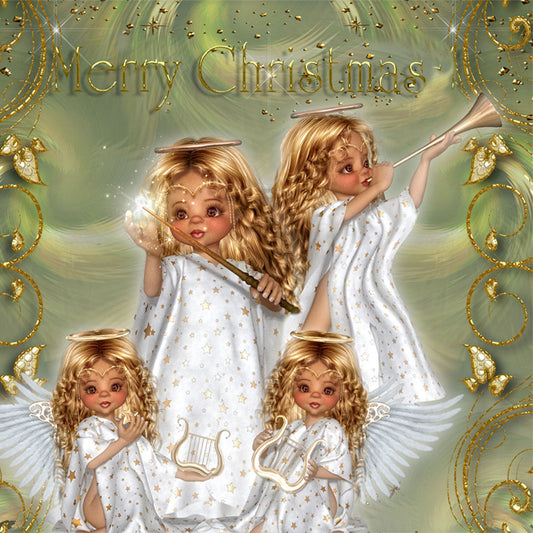 Christmas Angel Concert - Full Round Drill Diamond Painting 40*40CM