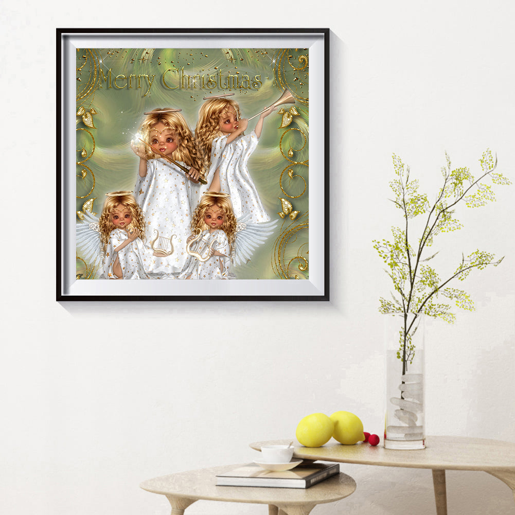 Christmas Angel Recital - Full Round Drill Diamond Painting 40*40CM