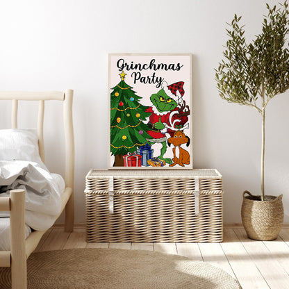 Christmas Green Monster - Full Round Drill Diamond Painting 40*50CM