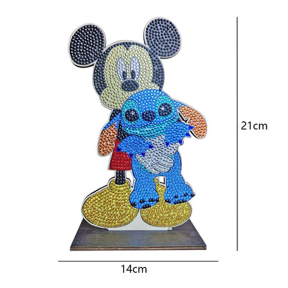 DIY Desk Diamonds Mosaic Ornament Handmade Cartoon for Kids Gift Home Decoration