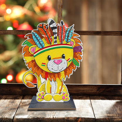 DIY Diamonds Painting Decorations Single Side Drill Cartoon Wooden for Kids Gift