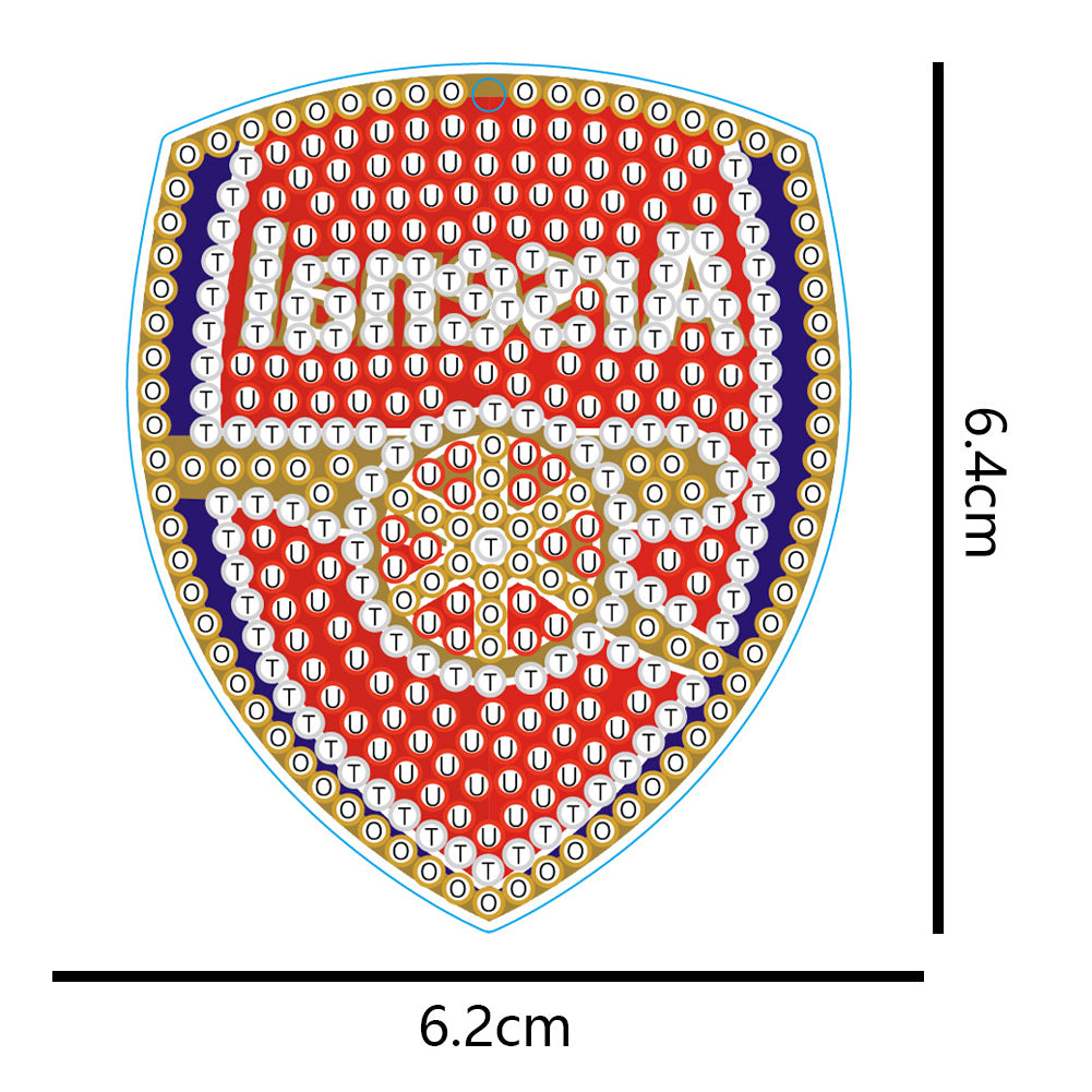 DIY Diamonds Painting Keychain Football Club Badge Round Drill Art Crafts Decor