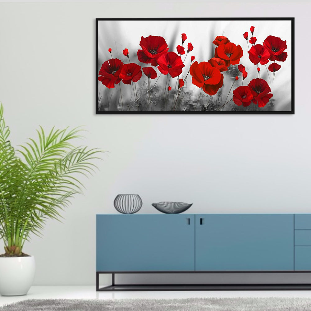 Poppies - Full Square Drill Diamond Painting 100*50CM