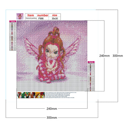 Pink Big Eyes Doll - Full Square Drill Diamond Painting 30*30CM