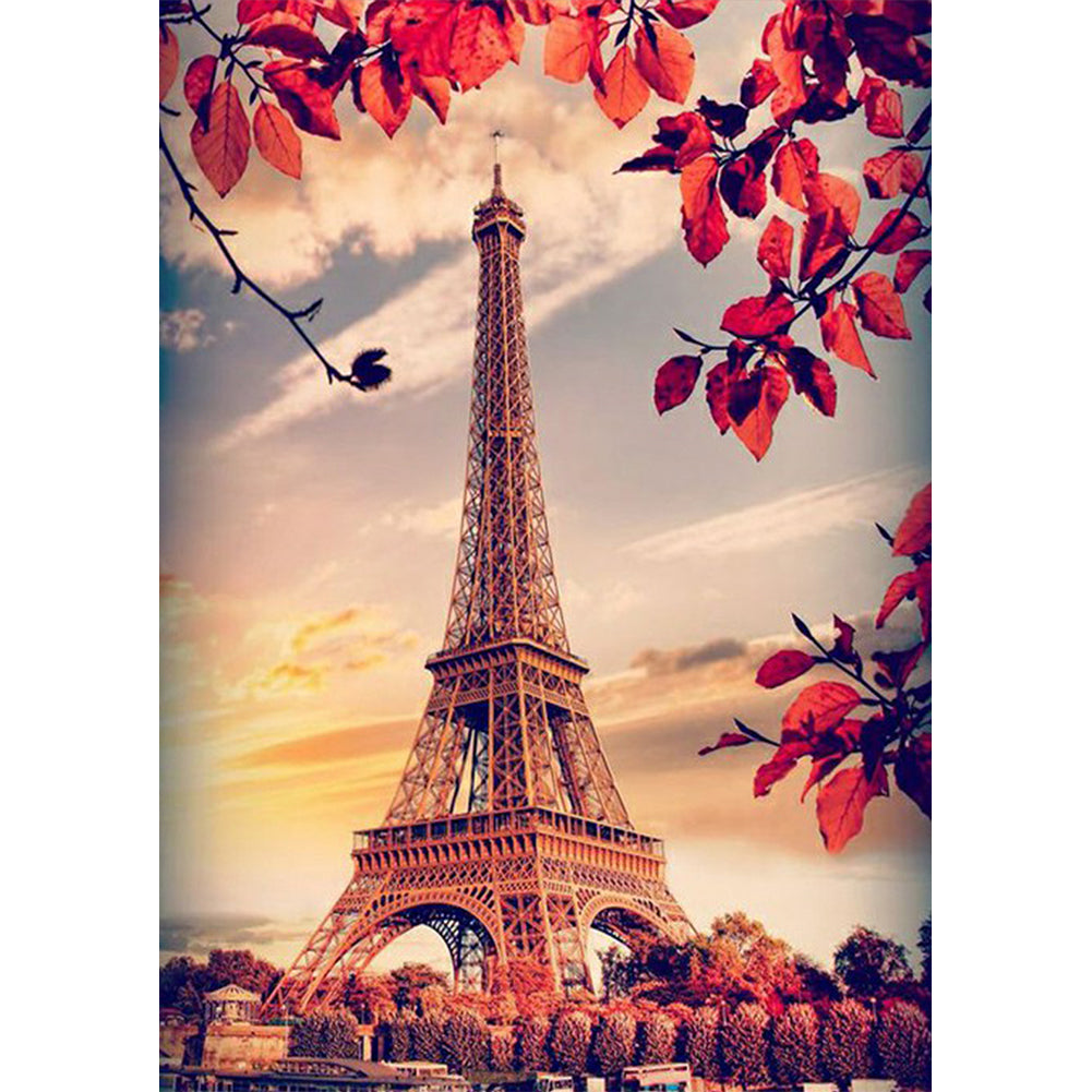 Eiffel Tower - Full Round Drill Diamond Painting 30*40CM