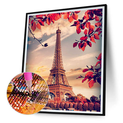 Eiffel Tower - Full Round Drill Diamond Painting 30*40CM