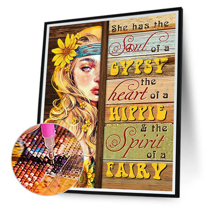 Calligraphy And Painting - Full Round Drill Diamond Painting 40*50CM