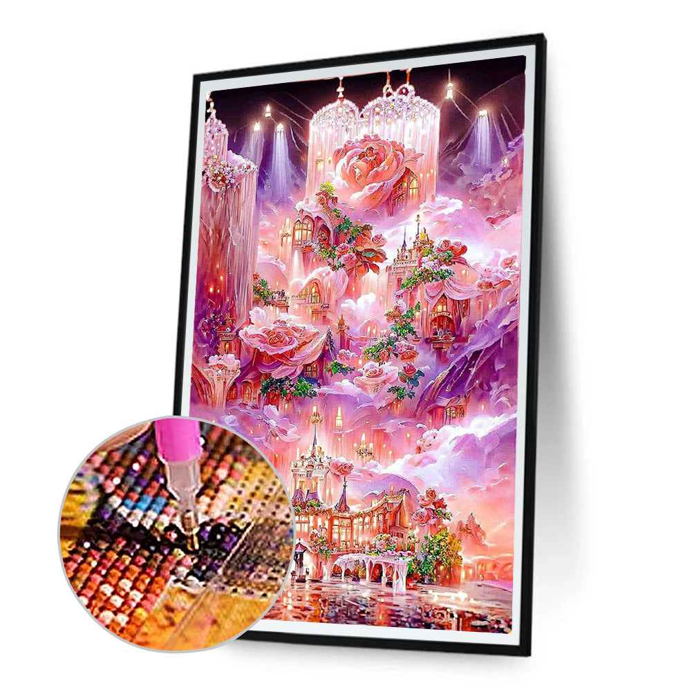 Dream Rose Manor 50*75CM(Canvas) Full Round Drill Diamond Painting