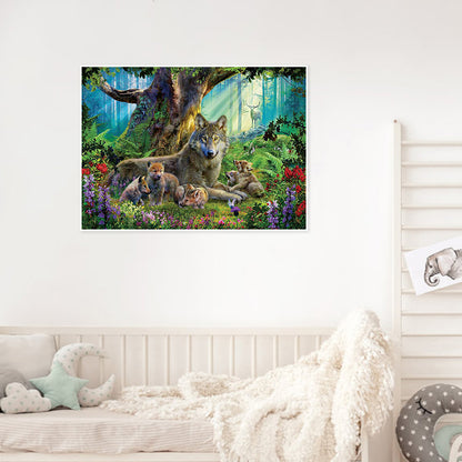 Wolf 40*30CM(Canvas) Full Round Drill Diamond Painting