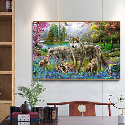 Wolf - Full Round Drill Diamond Painting 40*30CM