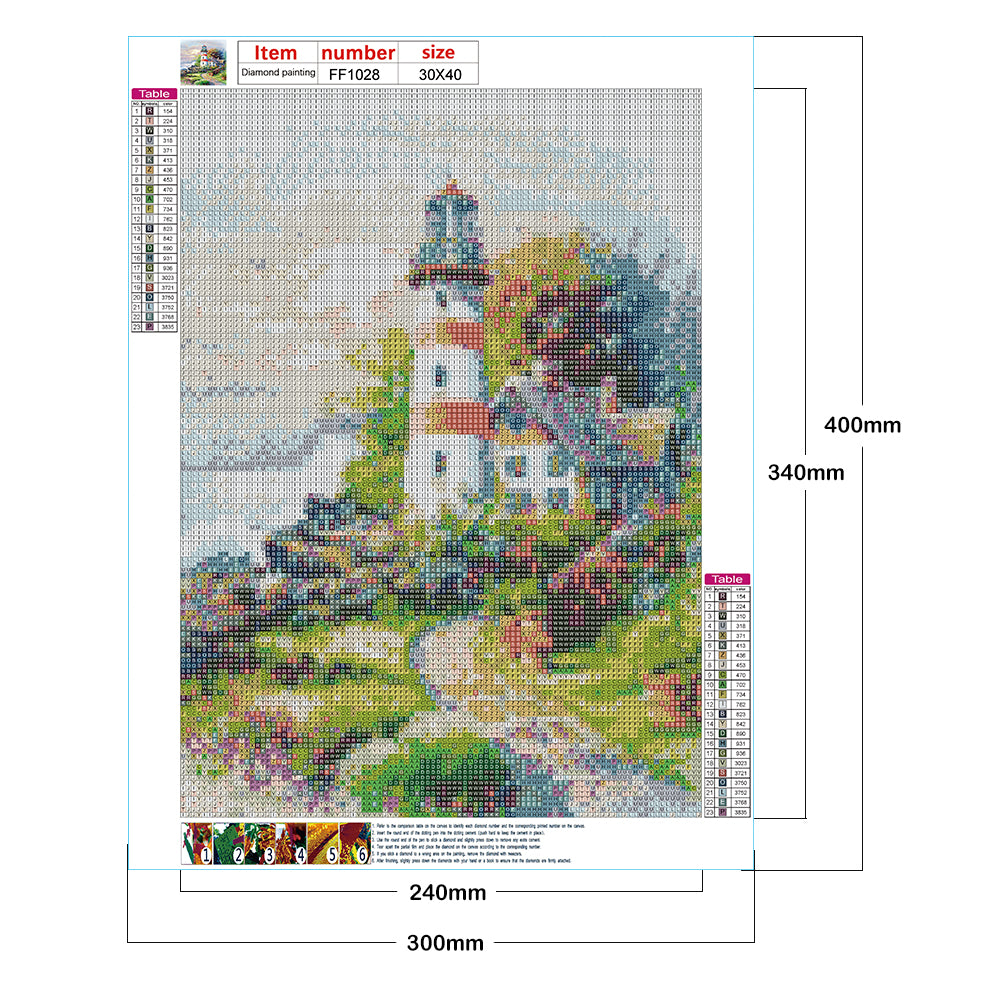 Lighthouse 30*40CM(Canvas) Full Square Drill Diamond Painting