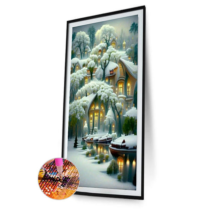 Winter Manor - Full Round Drill Diamond Painting 45*70CM