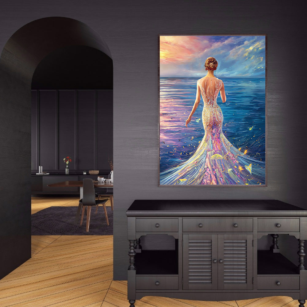 Mermaid Princess 30*40CM(Canvas) Full Round Drill Diamond Painting