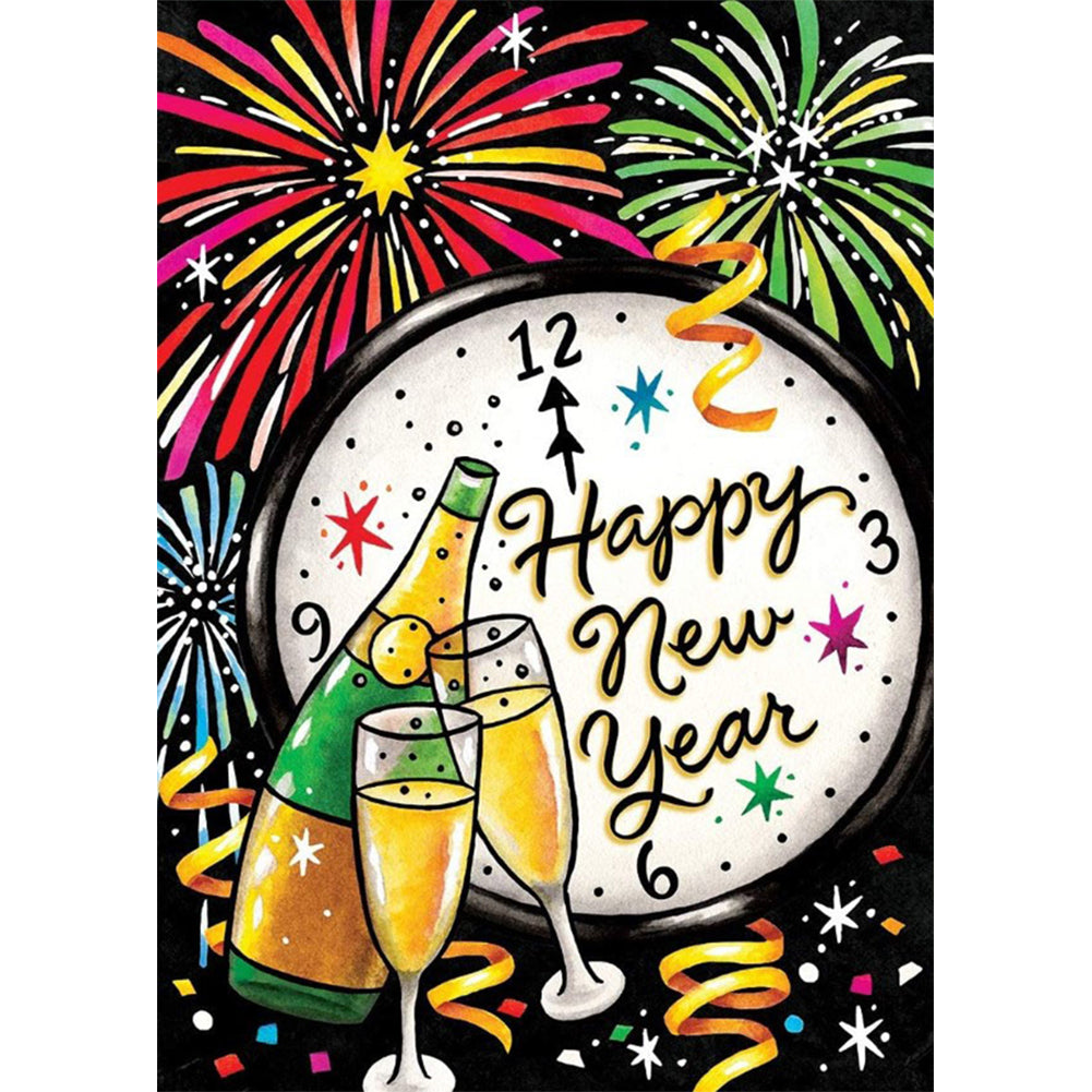 Celebrate New Year - Full Round Drill Diamond Painting 30*40CM