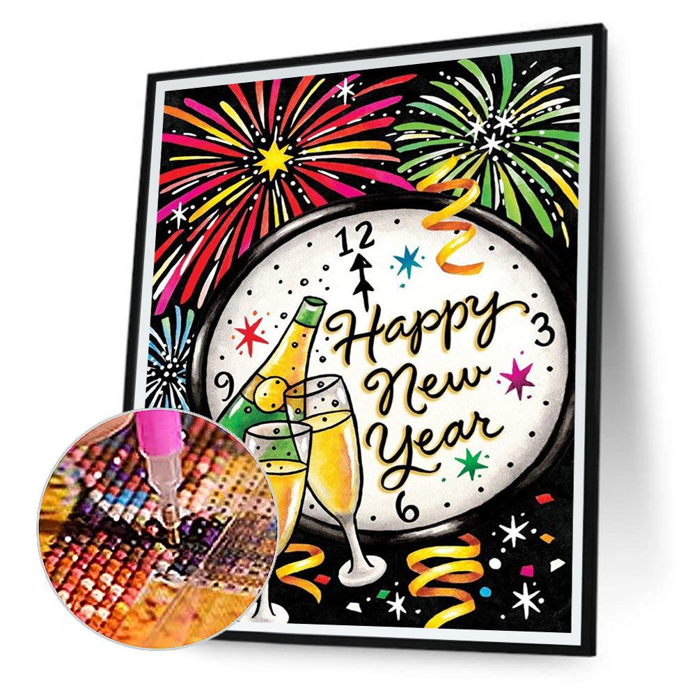 Celebrate New Year - Full Round Drill Diamond Painting 30*40CM