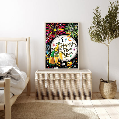 Celebrate New Year - Full Round Drill Diamond Painting 30*40CM
