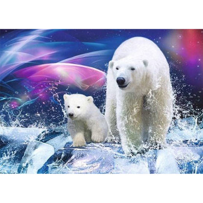 Polar White Bear - Full Round Drill Diamond Painting 40*30CM