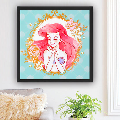 Mermaid Ariel - Full Round Drill Diamond Painting 40*40CM