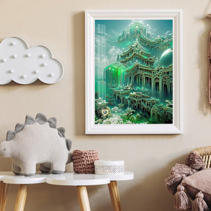 Castle View - Full Round Drill Diamond Painting 40*50CM