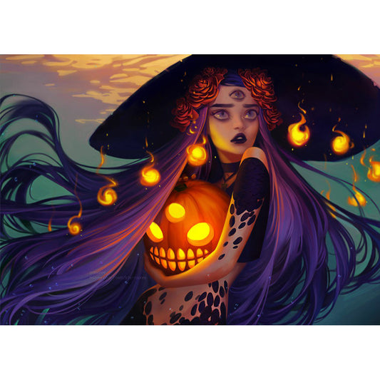 The Witch - Full Round Drill Diamond Painting 50*30CM