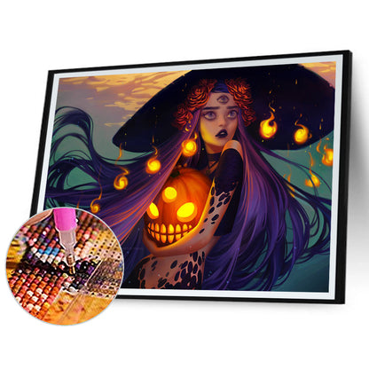 The Witch 50*30CM(Canvas) Full Round Drill Diamond Painting