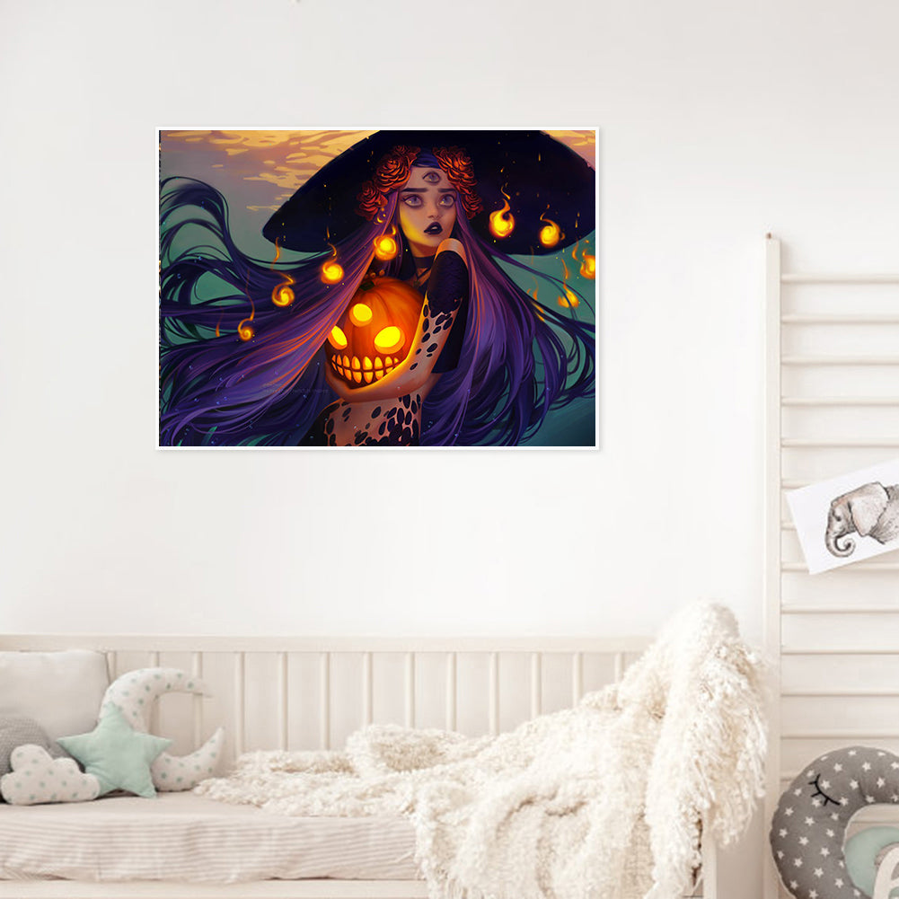 The Witch 50*30CM(Canvas) Full Round Drill Diamond Painting