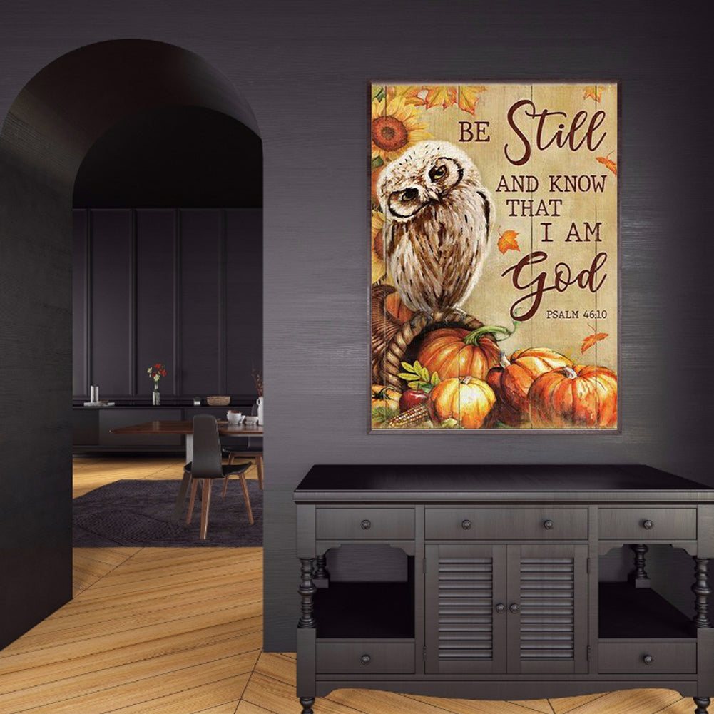 Owl 40*50CM(Canvas) Full Round Drill Diamond Painting