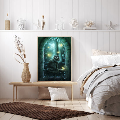 Ghost Cat 40*50CM(Canvas) Full Square Drill Diamond Painting