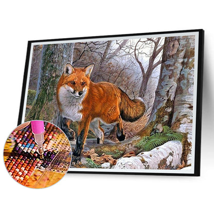 Forest Fox 50*40CM(Canvas) Full Square Drill Diamond Painting