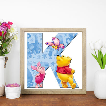 Winnie The Pooh Letter K - Full Square Drill Diamond Painting 30*30CM