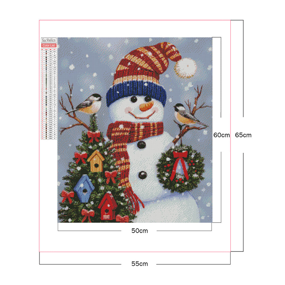 Christmas Snowman - Full Square Drill Diamond Painting 50*60CM