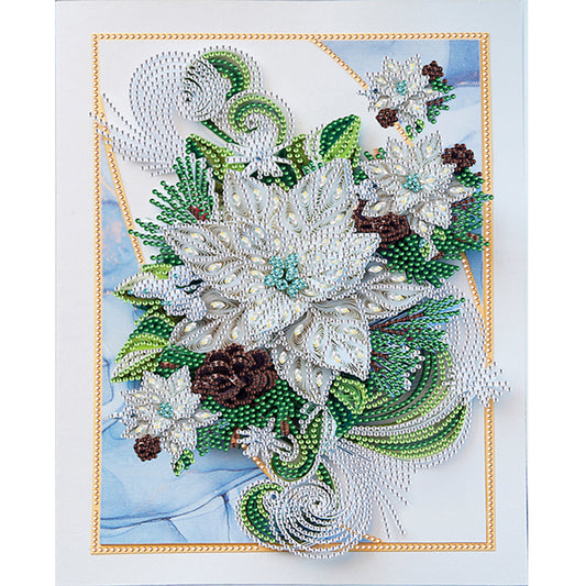 Paper Painting Of Flowers And Candles 30*40CM(Canvas) Special Shaped Drill Diamond Painting