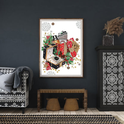 Christmas Atmosphere 30*40CM(Canvas) Special Shaped Drill Diamond Painting
