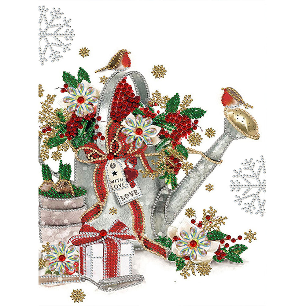 Christmas Atmosphere - Special Shaped Drill Diamond Painting 30*40CM