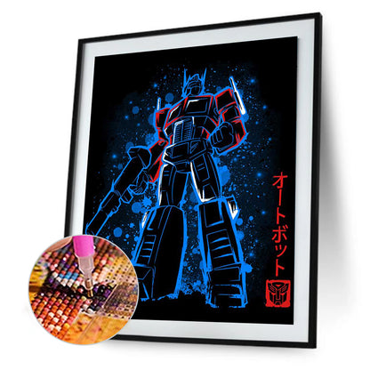 Optimus Prime Silhouette - Full Round Drill Diamond Painting 30*40CM