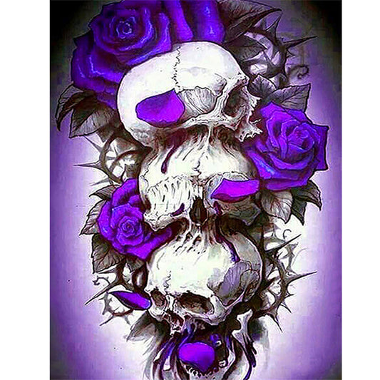 Skull - Full Round Drill Diamond Painting 40*50CM