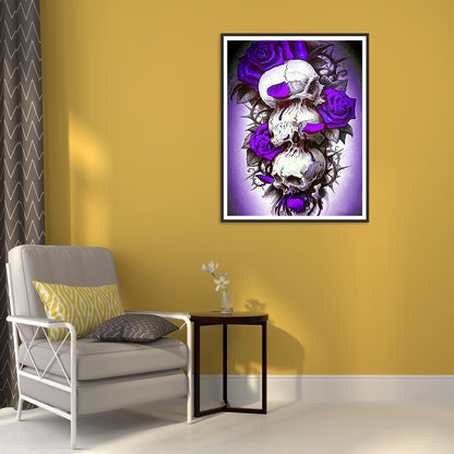 Skull - Full Round Drill Diamond Painting 40*50CM