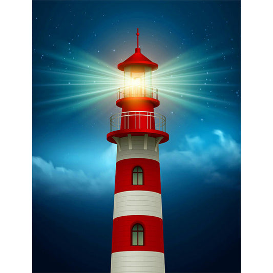 Lighthouse - Full Round Drill Diamond Painting 40*50CM