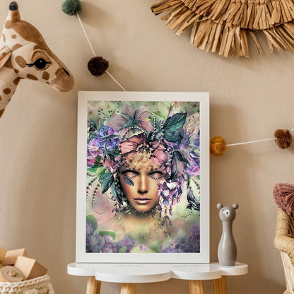Girl - Full Round Drill Diamond Painting 50*60CM
